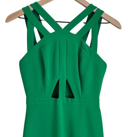BCBG Max Azria Cut Out Maxi Dress Green 0 - Picture 4 of 11